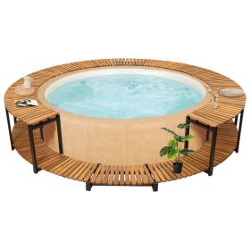 Spa Surround 107.5"x20.9" Solid Acacia Wood Spa Surround 107.5"x20.9" Solid Acacia Wood